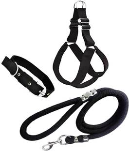 Petyantra Dog Combo Pack Water Proof Neck Collar Belt Rope Set Dog Harness & Leash
