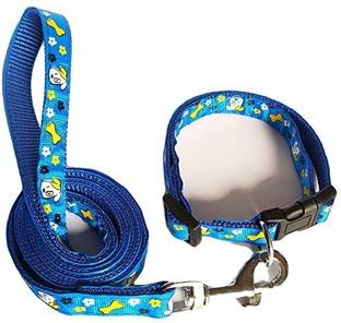 MIXUP 1 pcs 10 mm Paw Print Leash and Collar Set for Small ,Medium Puppy Dog & Cat Collar & Leash