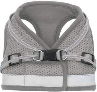 KUBER INDUSTRIES Reflective Dog Harness With Adjustable Leash|Medium Size|Grey Dog Harness & Leash