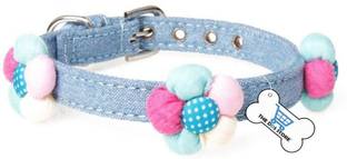 THE DDS STORE Cat Puppy Cute Flower Shaped Decorative Adjustable Collar for Cats (22- 28 cm) Cat Everyday Collar