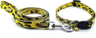 Pet Guard Cat collar set personalized Tiger Print design 15 mm 1 pcs Dog Collar & Leash
