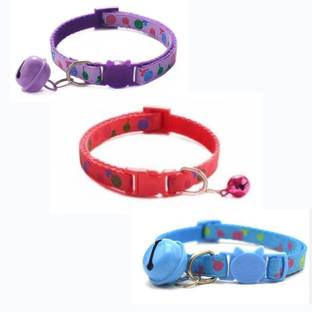 Litvibes Cat Collars Set Of 3 With Bell,Kitten Kitty & Small Dogs Soft Adjustable Collar Dog & Cat Break Away Collar