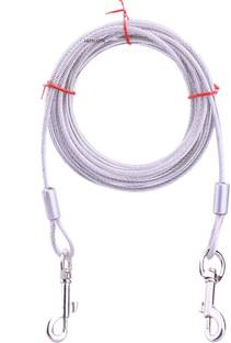 LAFILLETTE Dog Tie Out Cable Double Heads Chew Resistant Tieout Leash Outdoor Camping Picnic Strong Pet Safety Rope Dog Leash