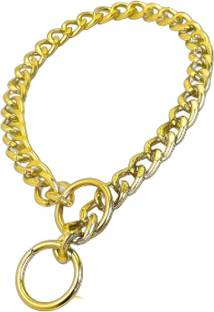 MSR Durable Dog 2 Feet Choke Chain in Gold, Exquisite, Secure, Size : L / NO.6 Dog Choke Chain Collar