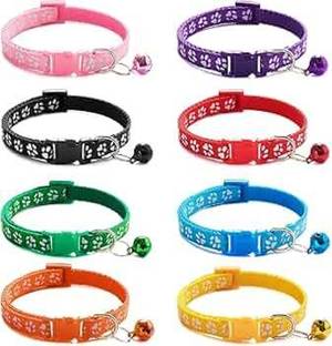 SCOOBEE Cute Adjustable Length Bell Dog Collar (Black) Dog & Cat Everyday Collar Small. Dog & Cat Pinch Collar