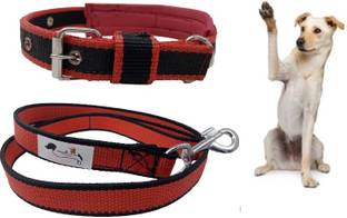 FOREVER 99 Dog Collar Nylon Black Soft Padded Waterproof XXL Fits Neck Size 24" to 28" Dog Collar & Leash