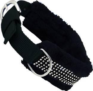 ALCAZAR Dog Neck Belt Comfy Soft Fur Padded Collar (M, Recommended for 14-23KG Pet) Dog Everyday Collar