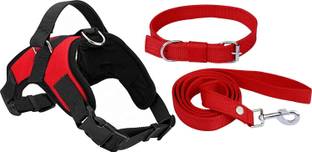 Yucky Dog Padded Harness Vest Hook and Loop Straps and Handle and Adjustable Collar Dog & Cat Harness & Leash