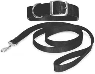 Quickato Dog Belt Combo of Black Dog Collar with Dog Leash Specially for Small Breeds Dog Collar & Leash
