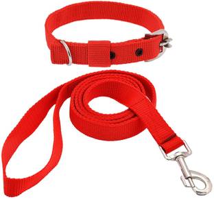 Petyantra Dog Neck Collar Belts and Leash Set Waterproof, Medium Nylon, Leash Size 1.5M-2M Dog Collar & Leash