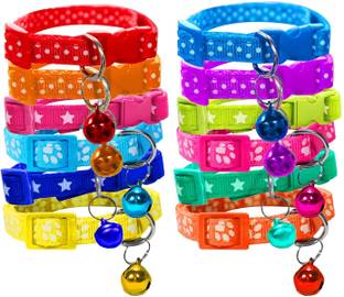 Buraq 4 Pcs Perfect Plain Cat Collar for Indoor & Outdoor Use Cat Break Away Collar