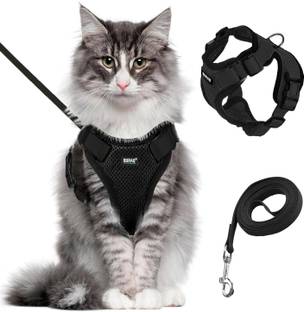 Buraq Escape Proof No Pull Cat Harness with Leash & 2 Pcs Cat Collar Cat Harness & Leash
