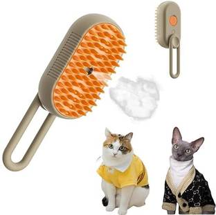 VALTUJA Steamy Silicone Massage Grooming Brush Basic Comb for  Cat, Dog