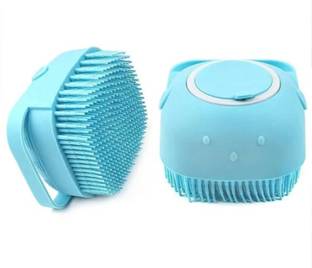 Zoivane Dogs Bath Brush | Soft Silicon Bristles Pet Grooming/Bathing/Massage Scrubber | Plain/ Bristle Brushes for  Dog