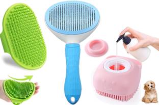 TrendKart Dog Grooming Kit - Pet Grooming Kit - Dog Combo Set - Dog Brush Combo - Dog Kit Slicker Brushes for  Dog & Cat