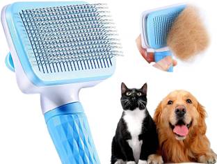 ANJOU Pet Grooming & Cleaning Slicker Brush Self Cleaning Hair Brush For Dogs Cats Wire-pin Brushes for  Dog & Cat