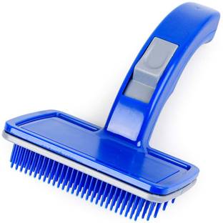 PetJoy Plastic Slicker Brush with Self-Cleaning Press Key Slicker Brushes for  Dog