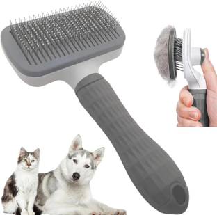 PAWS SAMRAT Rectangle Sleeker Thin Pin Sleeker Comb Brush (Grey) Slicker Brushes for  Dog & Cat, Rabbit