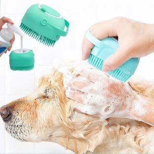 Quixi Silicon Gentle Shower Bath Plain/ Bristle Brushes for  Cat, Cow, Dog, Horse, Rabbit