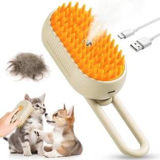 Pet Guard Cats, USB Rechargeable Soft Rubber Cat Bathing Massaging Brush Electronic Comb for  Dog & Cat