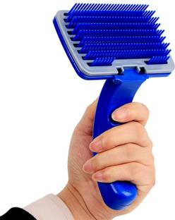 Emily Pets Dog Plastic Slicker Brush with Press Key Slicker Brushes for  Dog, Cat
