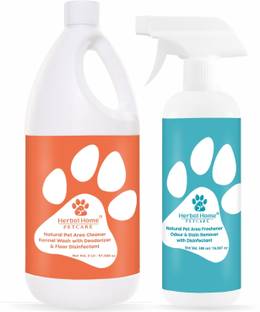 Herbal Home Natural Pet Potty & Urine Training Spray(500ml) & Pet Area Cleaner(2L Deodorizer