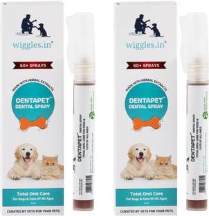 Wiggles DentaPet Dog Mouth Freshner Spray, 20ml - Dental Care Cat Teeth Cleaning Spray Deodorizer