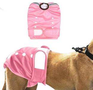 maycreate Dog Diaper for Female Adjustable Leakproof Pad Reflective Design for Aging Dogs Washable Dog Diapers