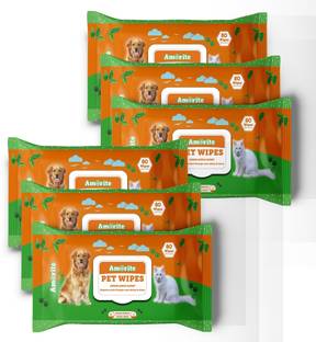 Amorite Wet Pet Wipes With Fresh Apple Fragrance For Dogs And Cats 480 Pcs Pet Ear Eye Wipes