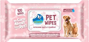 GLIDER Pet Grooming Wipes for Dogs ,Cats & Pets|Cleaning & Deodorising Body,Face & Skin Pet Ear Eye Wipes