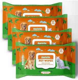 Amorite Wet Pet Wipes With Fresh Apple Fragrance For Dogs And Cats, 320 Pcs Pet Ear Eye Wipes