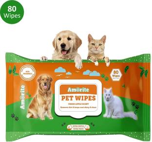 Amorite Pet Wipes With Fresh Apple Fragrance For Dogs And Cats Pet Ear Eye Wipes