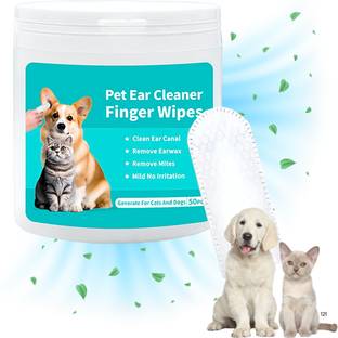 TAILY TAILS Finger Wet Wipes For Dogs & Cats For Ear & Eyes and Teeth Cleaning, Non-Woven Pet Ear Eye Wipes