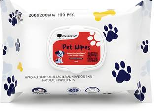 FOURESTA Pet Wipes With Fresh Apple Fragrance Wet wipes For Dogs And Cats Wipes Pet Ear Eye Wipes