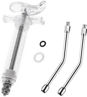 Bethlehem Goat Oral Drencher Syringe 20ml with 2 Nozzles | Reusable Dosing Gun Livestock Pet Nursing Kit