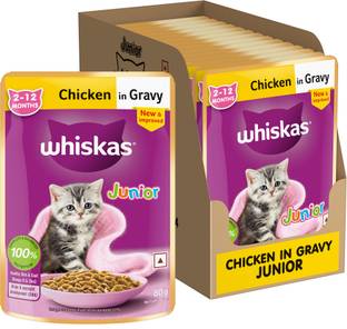 Whiskas (2-12 Months) Chicken 1.12 kg (14x0.08 kg) Wet Young Kitten Food