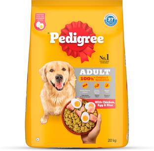 PEDIGREE 100% Nutrition Chicken, Egg, Rice 20 kg Dry Adult Dog Food