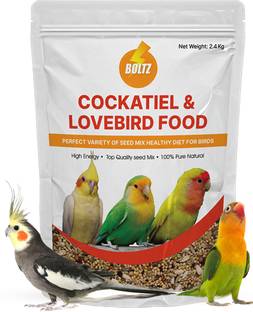 BOLTZ Adult Bird Seed Food for Cockatiel & Lovebirds Mix Seeds 2400Gm 2.4 kg Dry Adult Bird Food
