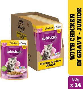 Whiskas (2-12 Months) Chicken 1.12 kg (14x0.08 kg) Wet Young Cat Food