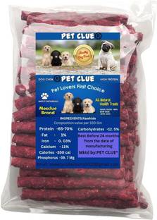 Pet Clue High Protein Dog Munchy Sticks, Mutton Flavoured Dog Chew 500 Gm Mutton 0.5 kg Dry Adult Dog Food