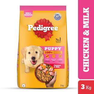 PEDIGREE 100% Nutrition Chicken, Milk 3 kg Dry Young Puppy Food