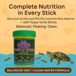 PetJoy Toyaa Turtle Sticks Aquatic Turtle & Fish Food 220g 0.22 kg Dry Adult, New Born, Young Turtle Food
