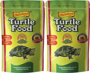 Hallofeed SPECIAL TURTLE FOOD-200GM (2*100GM) 0.2 kg (2x0.1 kg) Dry Young Turtle Food