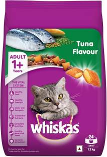 Whiskas Adult (+1 year) Tuna Flavour Dry Cat Food - 1.2 kg Tuna 1.2 kg Wet Adult Cat Food