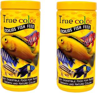 TUNAI True Color Cichlids Fish Feed 0.2 kg (2x0.1 kg) Dry Adult, New Born, Senior, Young Fish Food
