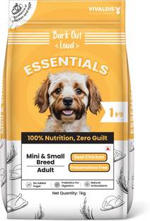 BARK OUT LOUD Essentials Mini & Small Breed Dog Food - Chicken 1 kg Dry Adult Dog Food