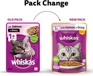Whiskas (1+ Years) Salmon 4.48 kg (56x0.08 kg) Wet Adult Cat Food