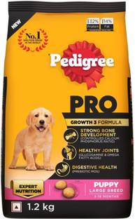 PEDIGREE PRO Expert Nutrition for Large Breed Puppy (3-18 months) 1.2 kg Dry New Born Dog Food