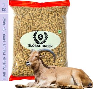 GLOBAL GREEN High Protein Goat Feed 1kg, Cattle food for better health & growth 1 kg Dry Adult, Senior, Young Goat Food