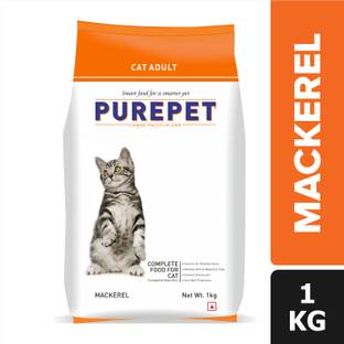 purepet Adult Mackerel Mackeral 1 kg Dry Adult Cat Food